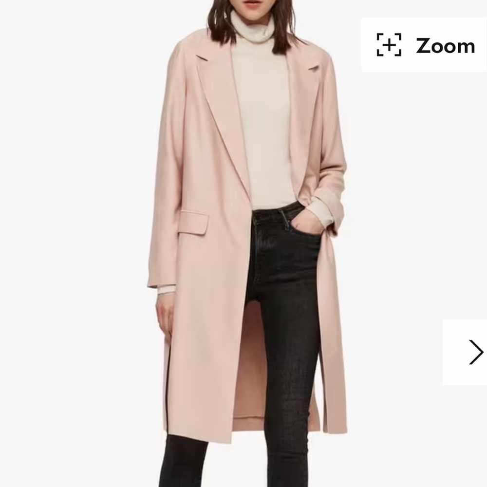 All Saints Aleida Duster Coat Pink Size 6
